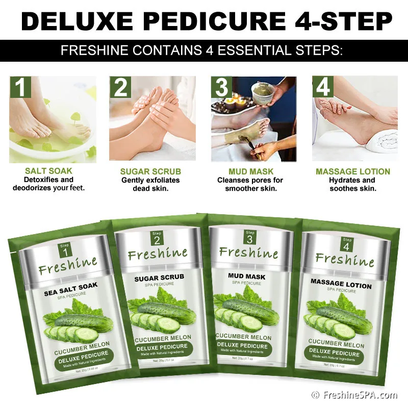 Disposable Pedicure Kit In A Box 4 In 1 Professional Massage Lotion Foot Cream For Cracked Heels Pedicure Deluxe 4 In 1 Supplier