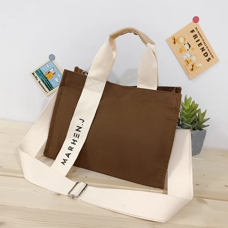 Affordable cloth bags white organic cotton tote bag fashion canvas shoulder bag