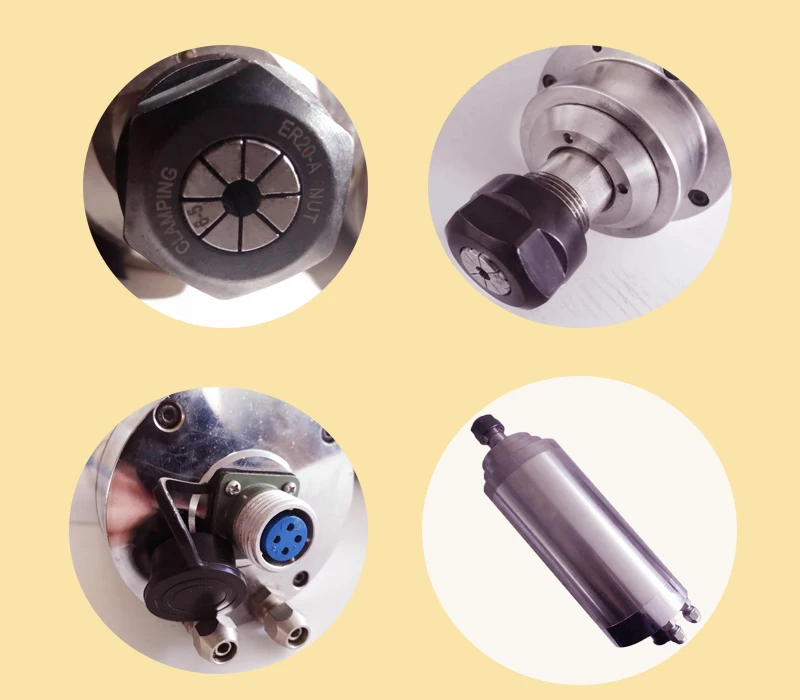 Low noise water-cooled spindle motor 800W 220V 3.0A 24000rpm 400Hz ER11 for CNC machines
