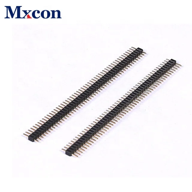 
High quality single row straight double plastic Pitch 2.54mm pin header 