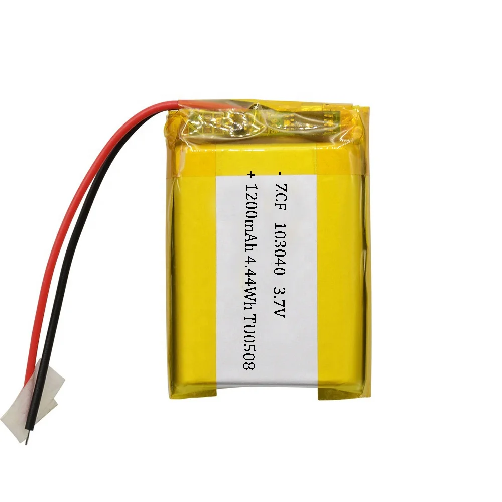 CB/ KC / UL62133 / CSA62133 Certified 103040 1200mAh 3.7V Lithium Polymer Battery Pack