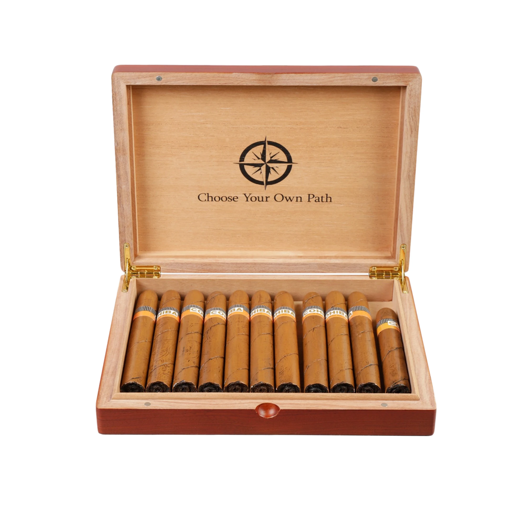 Деревянная коробка для пианино Humidor Высококачественная Роскошная глянцевая отделка сигар перерабатываемая и увлажняющая шпон из черного дерева