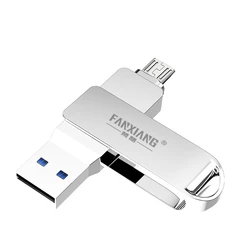 Factory wholesale high speed 3.0 USB Disk Metal Silver Memory 32GB 64GB 128GB 256GB Flash Storage Pendrive