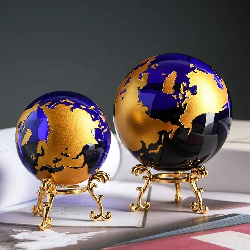 Hot sale souvenir gifts decorative crystal glass balls world map globe/glass  globe ball