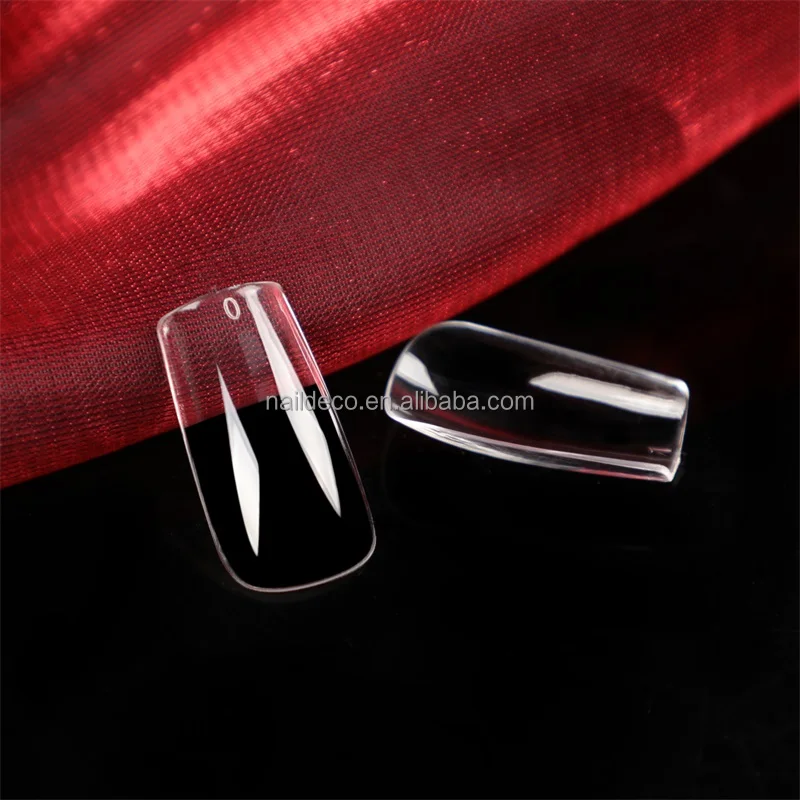 Arch Medium Square Nails French Tips Clear Color Fashion Sculpted Art False Fake Fingernail Extension 120pcs Box Package