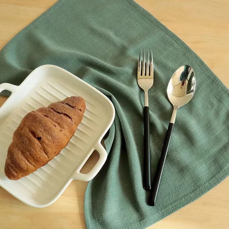 Dinner Table Napkin Linen Cloth  Kitchen Napkins Tea Mats Dish Fabric Pocket Handkerchief Wedding Party Use Napkin