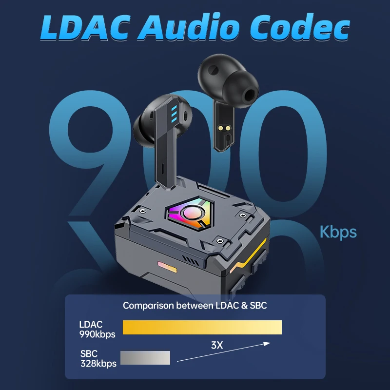 Clear Call Anc Enc Hybrid 6 Mics With Wireless Charging True Hifi Sound Bt5.4 Long Battery Life Tws Gaming Earbuds