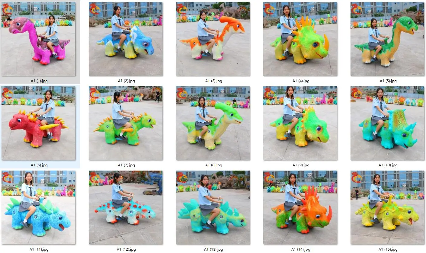 super amusement park dinosaur head rides electric rechargeable battery coin operated dinosaur scooter for kids