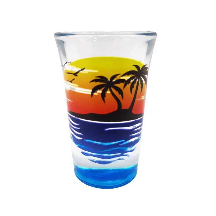 Factory wholesale souvenir shot glasses customized logo whiskey glass