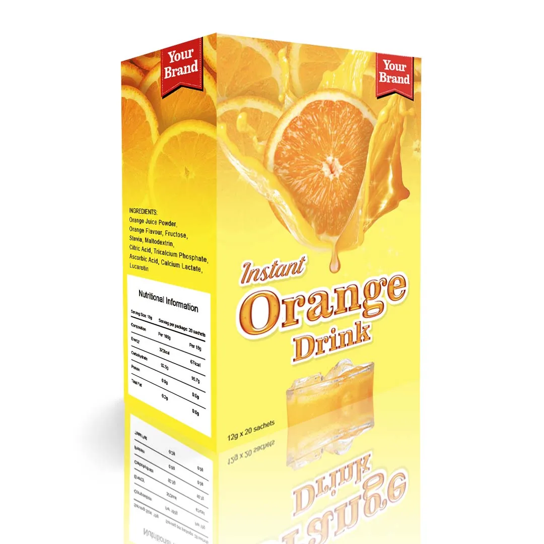 Best Seller Vitamin C Orange Drink Sachet Packed in Box Boost Immunity of Children and Adults Increase Energy High Antioxidant