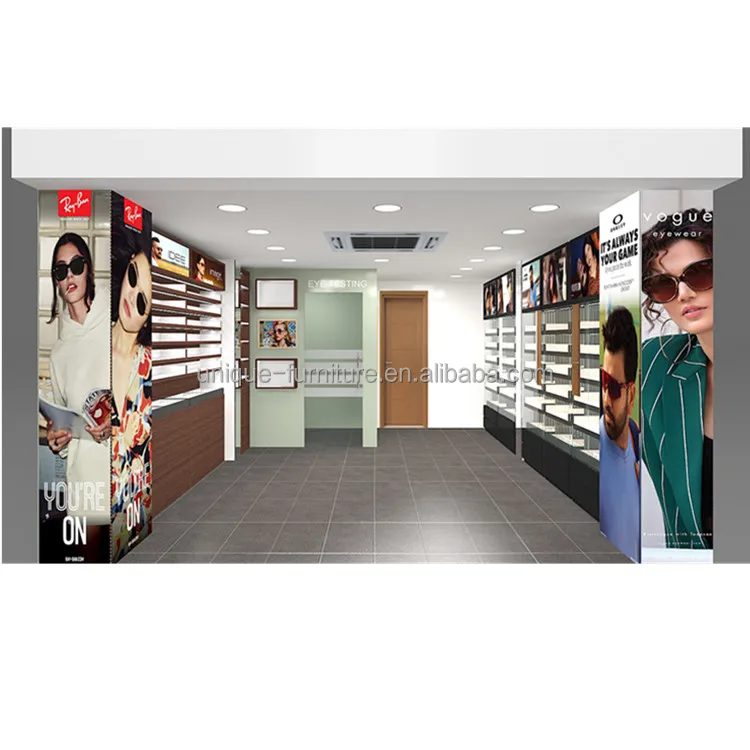 High Quality Eyewear Store Interior Decoration Customized Sunglasses Shop Interior Design Custom Display Cabinet