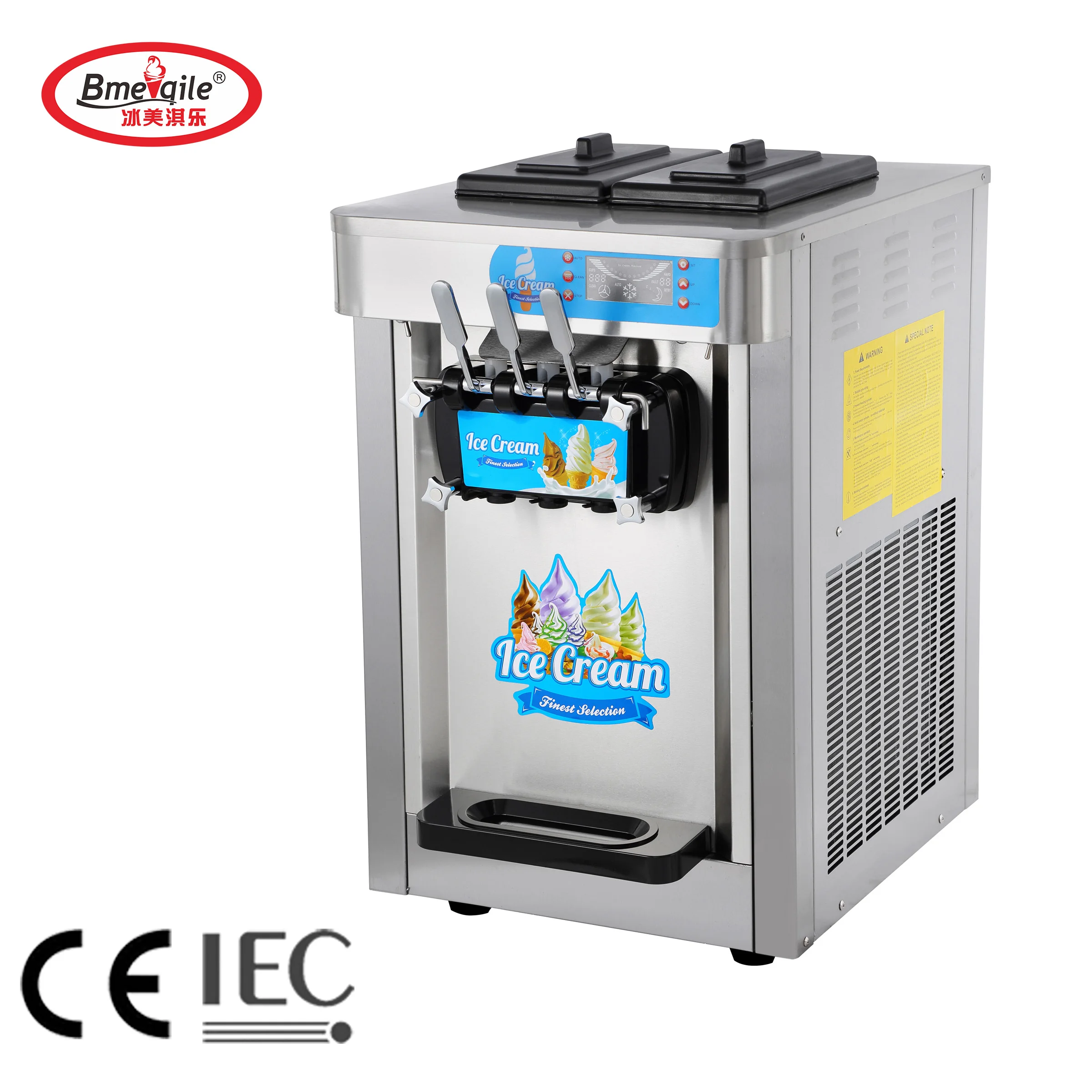 commercial tabletop  stainless steel soft ice cream machine