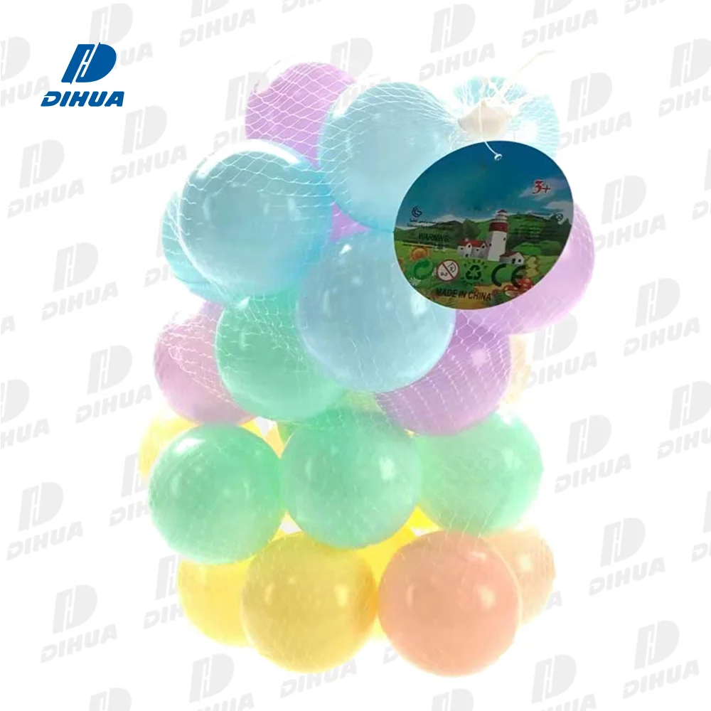 Eco-friendly Colorful Soft Plastic Refill Kids Ocean Balls Funny Baby Toy Ball Pit Balls Bulk 30PCS with Net