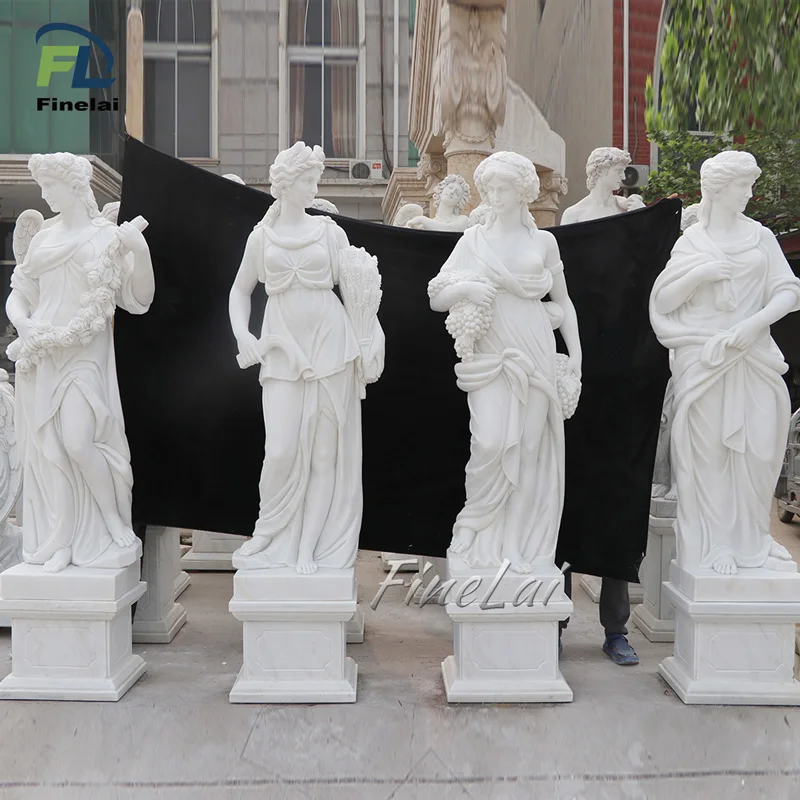 Finelai Custom good quality Marble Four Seasons Goddess Sculpture
