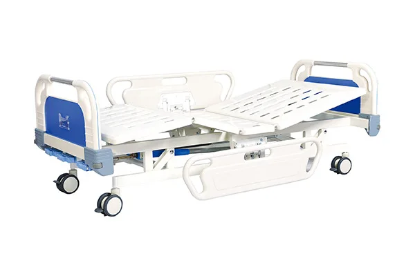 Cheap price 3 crack manual hospital bed medical bed 3 cranks with ABS material