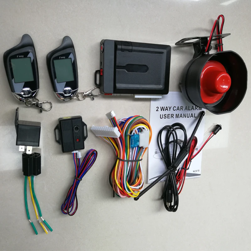 Auto Car Universal Alarm Security System Remote Start 2 Way Can Bus Car Alarm DC 12V Universal Start Engine Kit Smart 100m~200m