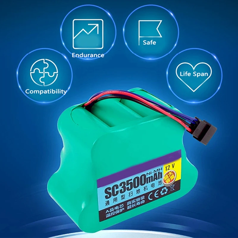 12V SC NI-MH Rechargeable Battery Pack 5200mAh For ECOVACS CEN82 800 810 830 Sweeping robot Aspirator Vacuum Cleaner