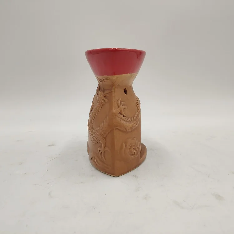 Manufacture Handcrafted Dragon Aroma Therapy Ceramic Oil Incense Burner