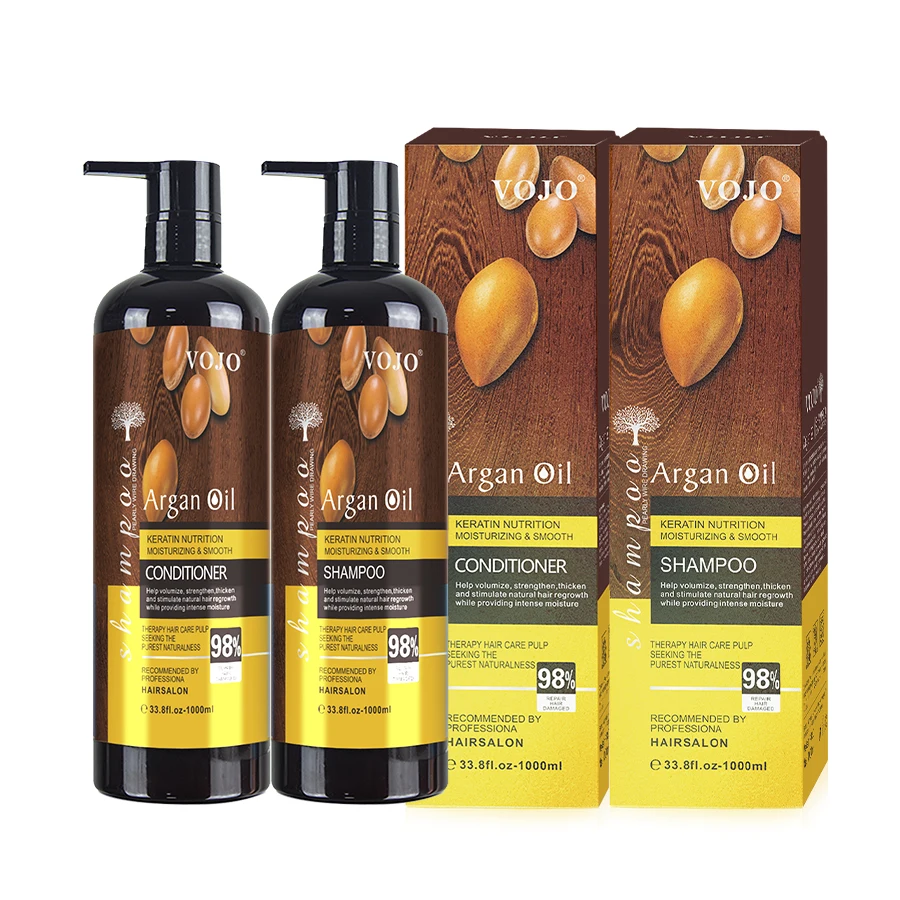 Private Label 1000ml Argan Oil Onions Hair Care Products Keratin Hair Shampoo and Conditioner