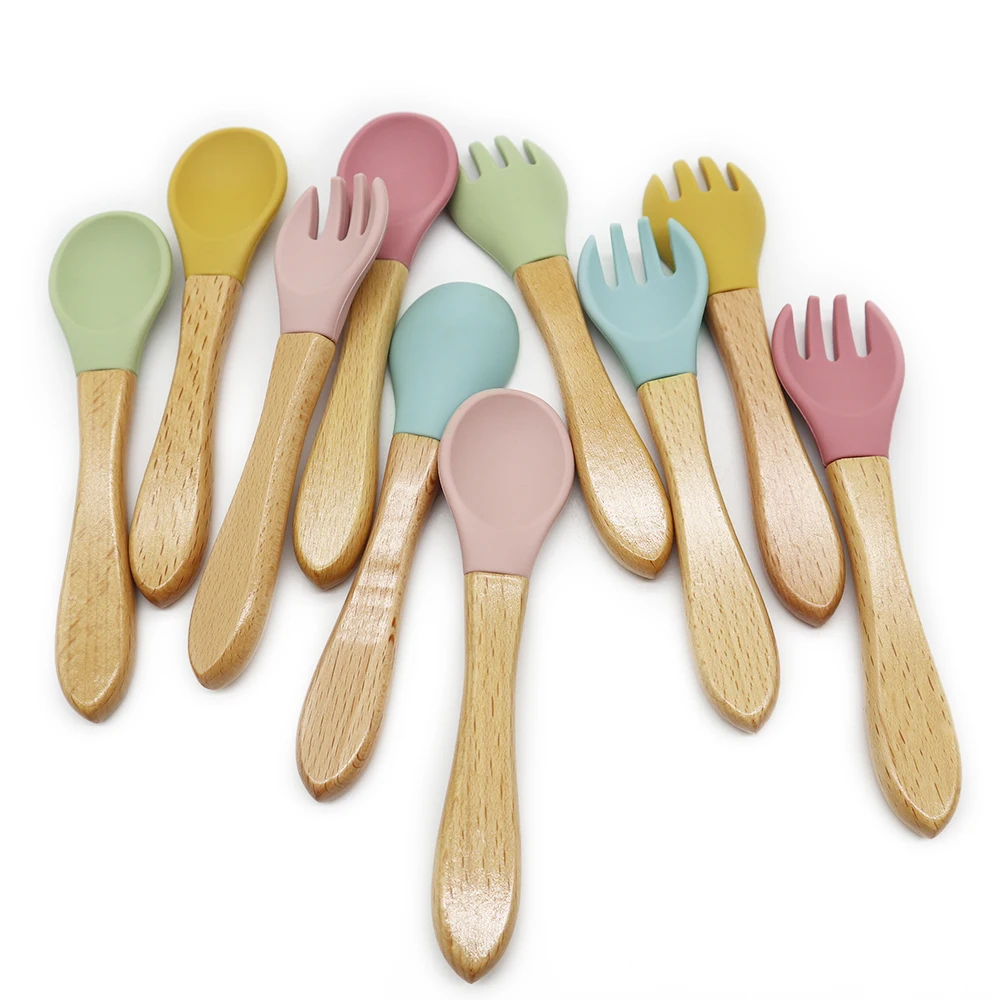 Non-toxic Amazom Hot Selling Food Grade Feeding Baby Spoon Silicone
