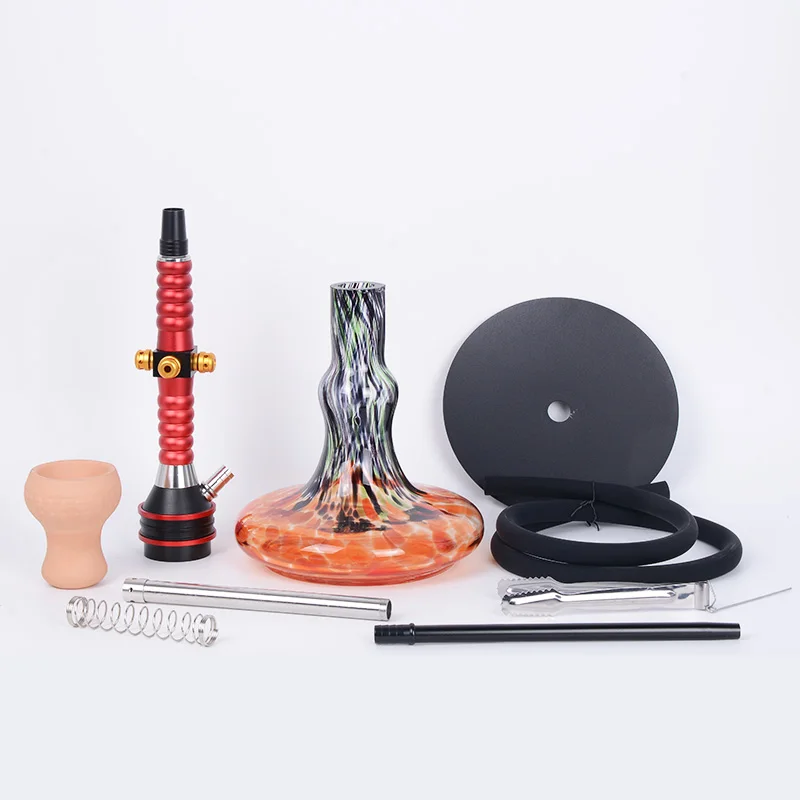 Factory Price Luxury Russian Portable Sheesha Hookah Aluminum Alloy Shisha Hookah Full Set