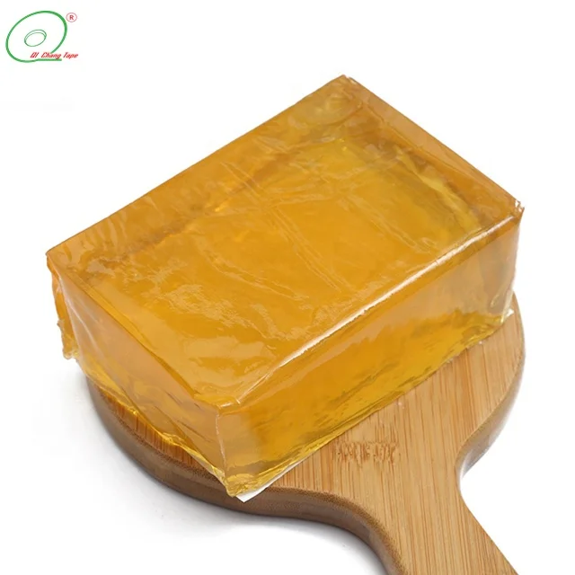 Sticky Block Pressure Sensitive Adhesive Yellow Hot Melt Glue For Labels