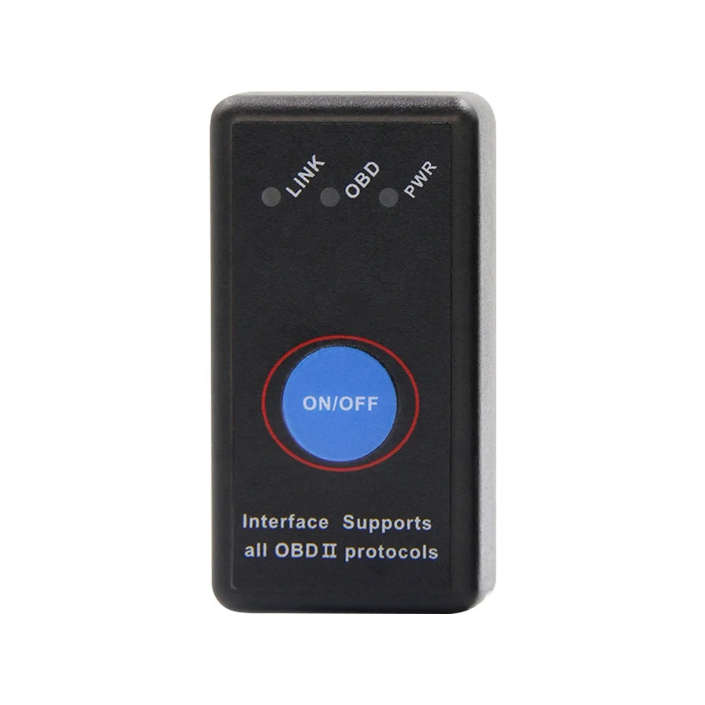 MINI ELM327 V1.5 PIC18F25K80 Chip With Switch Button OBD2 wireless connection Scanner Supports All OBD II Protocols