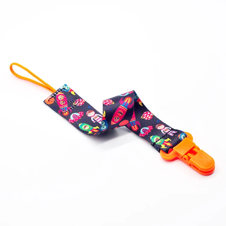 Food Grade colorful Cute Design Silicone Baby Pacifier Clip,New Baby Pacifier Clip Chain Ribbon Dummy Holder Chupetas