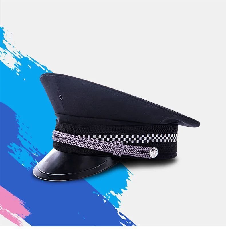 
Adults Fancy Dress High Quality Security Hat Air Pilot Plane Airline Captain Uniform Cap 