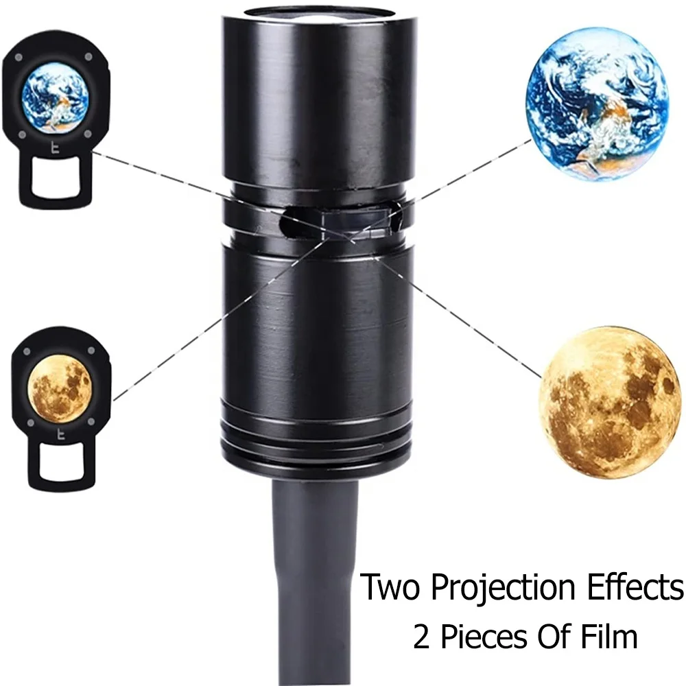 2 in 1 Moon Lamp Earth Projector Lamp 360 Degree Rotatable Bracket USB Moon Led Night Light Planet Projection Lamp Room Decor