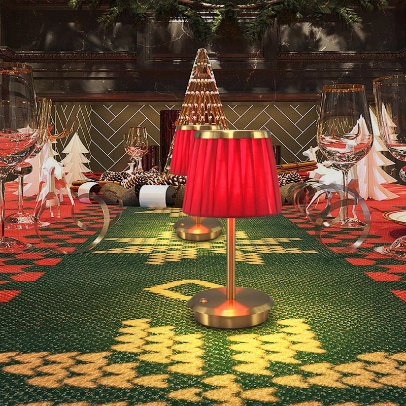 Рождественские водонепроницаемые тканевые настольные лампы