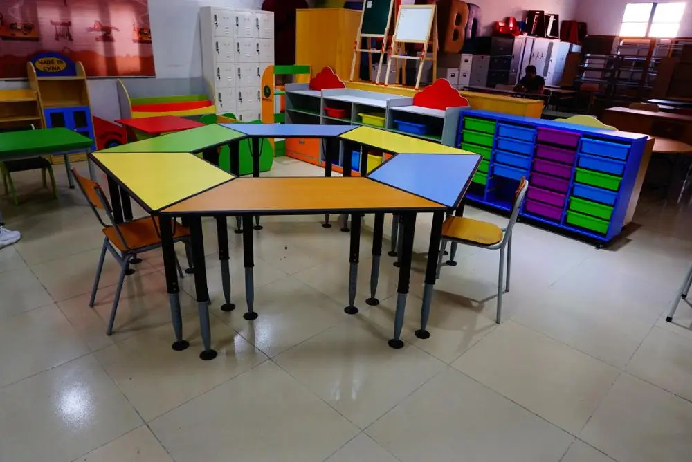 
High quality kindergarten furniture Kids study table for Nursery School 