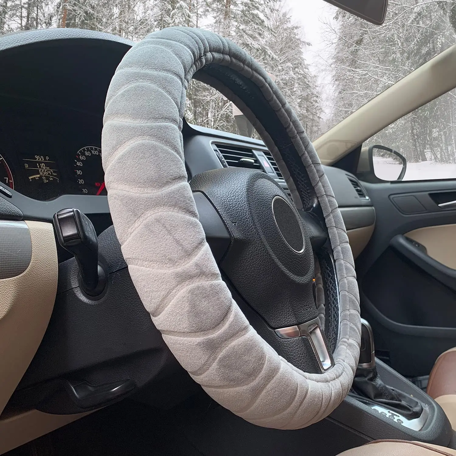 Steering Wheel Cover - Soft Plush Warm Hands