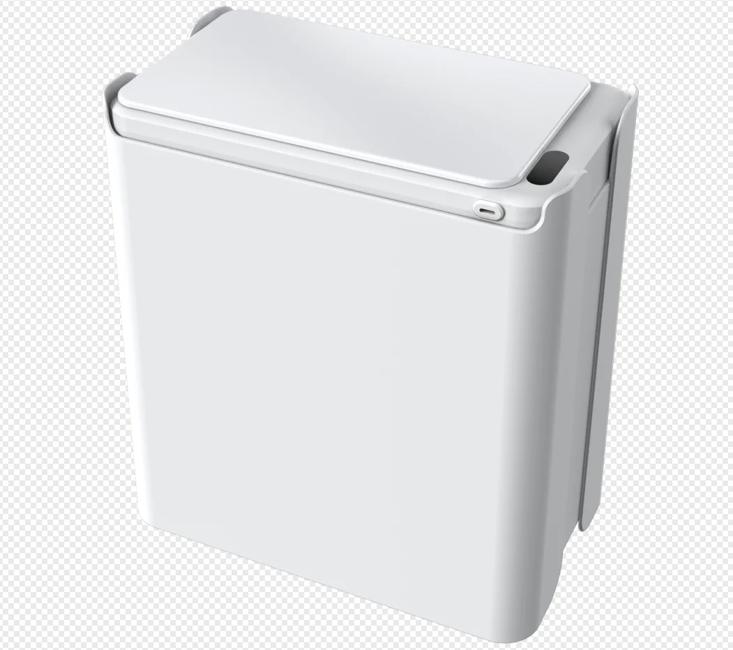 8L  Automatic Bathroom Trash Can Touchless Trash Can with Lid Small Slim Electric for Bedroom Living Room Office Black ABS
