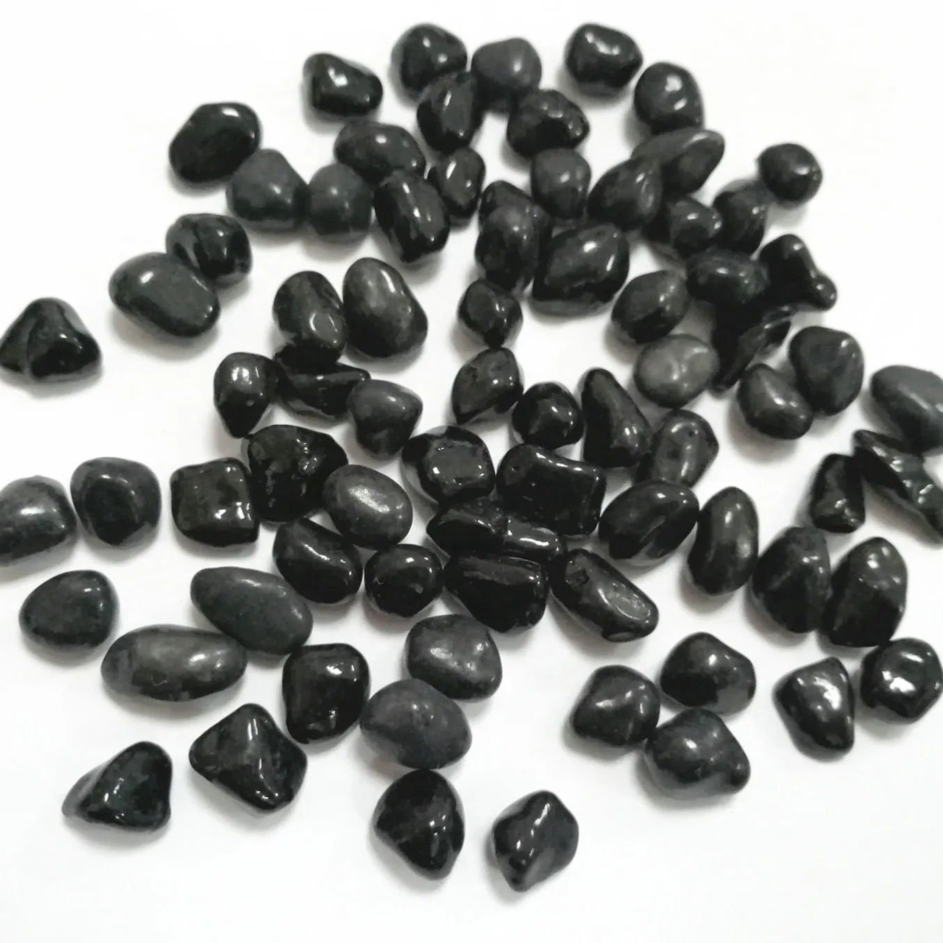 6-9mm black recycled irregular glass beads pebble for swimming pool interior and surface finish