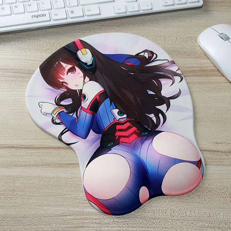 Factory Wholesale Low MOQ Silicon Gel Custom Anime Design 3D Boob Breast Sexy Beautiful Ass Mouse Pad