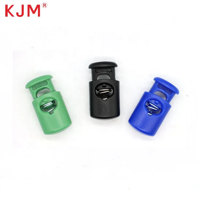 Factory directly wholesale cord lock plastic stopper garment cord lock with spring