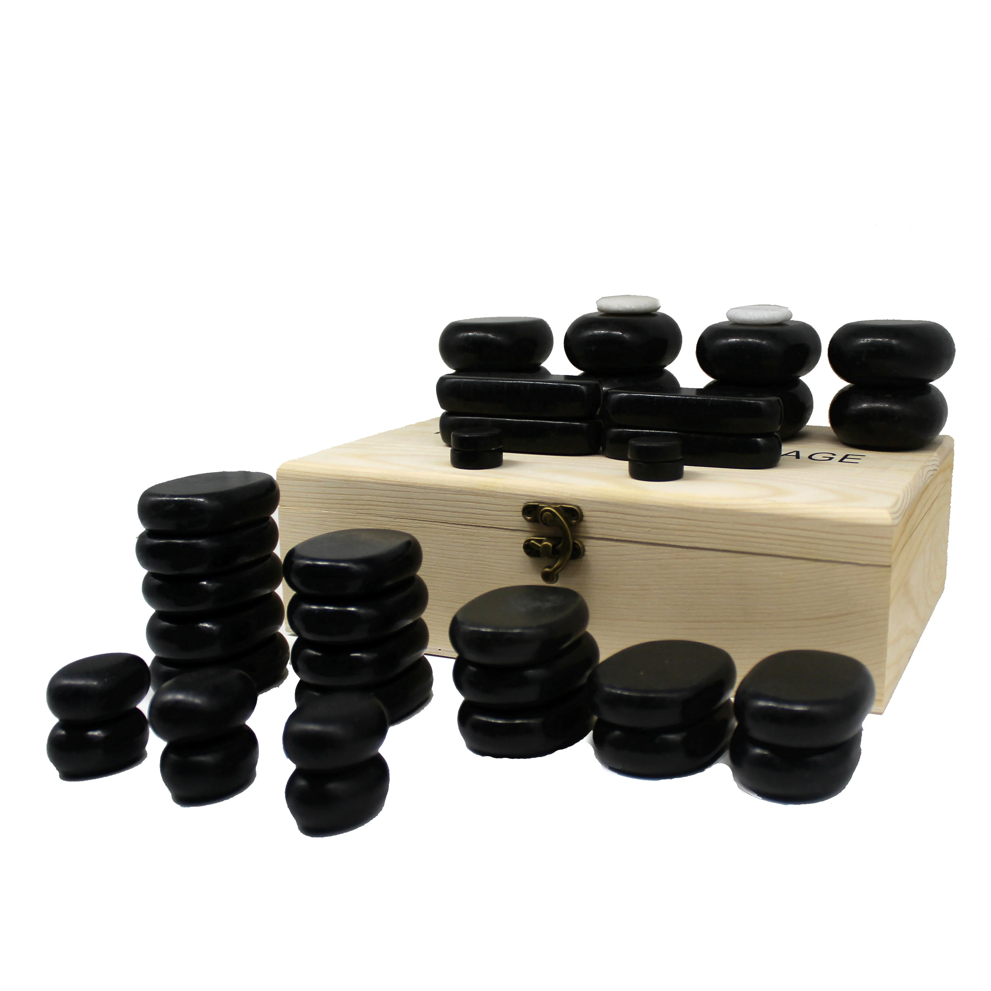 NAIL TALK Home Delivery Service Comfortable Energy Black Basalt  Natural  Slipper Warmer Stone Massage set