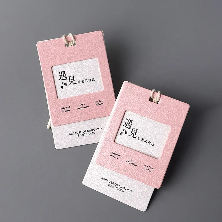 Original Design Custom Paper Tag Personalized Brand Logo Label with Rope for Coat
