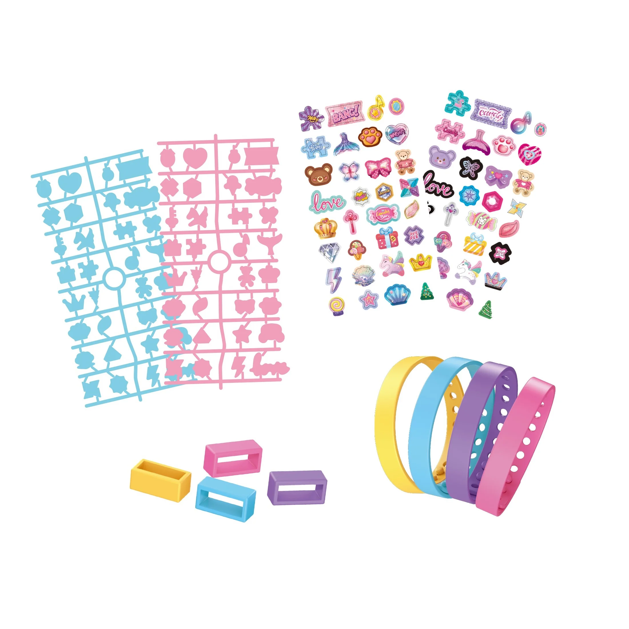 2024 Girls new Fun Tape Stickers Diamond Painting Jewelry Art Bracelet Kids DIY Bead Jewelry Making Kit toys for girls