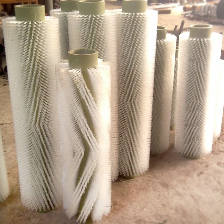 Nylon/PP belt conveyor cleaning roller brush from Jiazhi factory