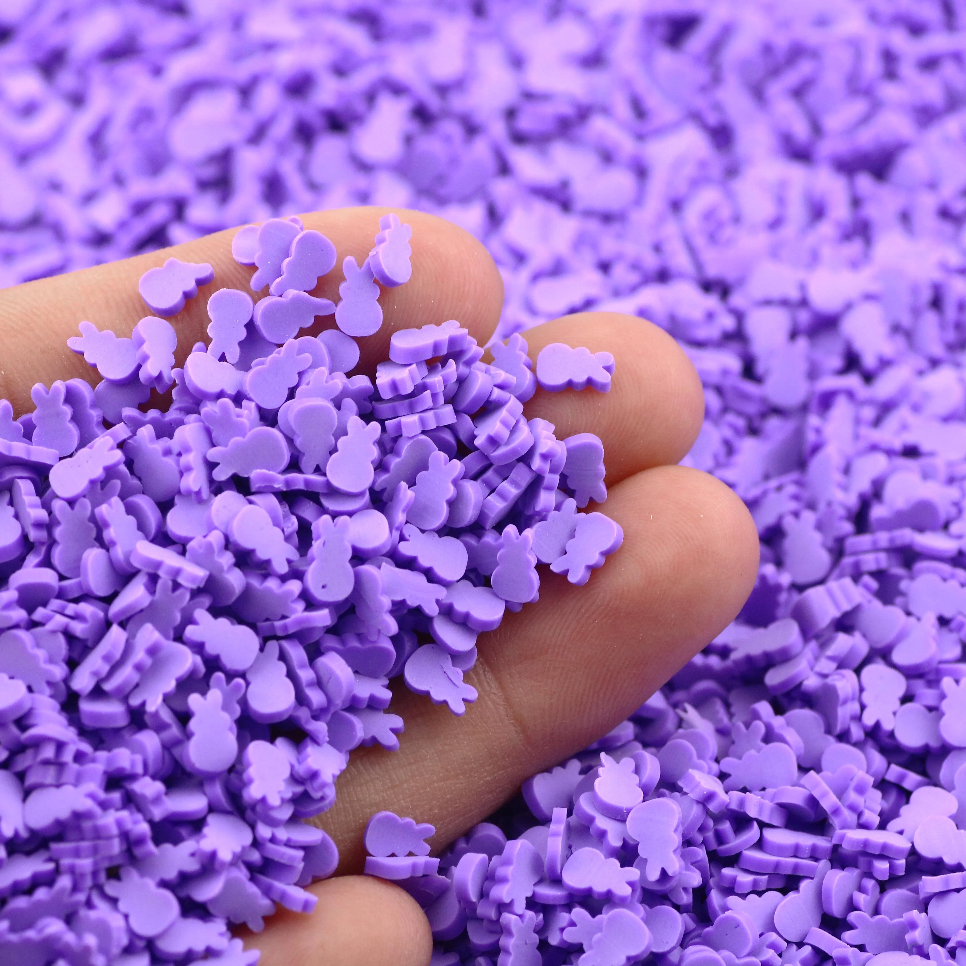 1 кг Пасхальной 5 мм полимерной глины светлый темный микс кроличьи глиняные Ломтики для украшения слаймов Высококачественная мода Сделай Сам дизайн ногтей