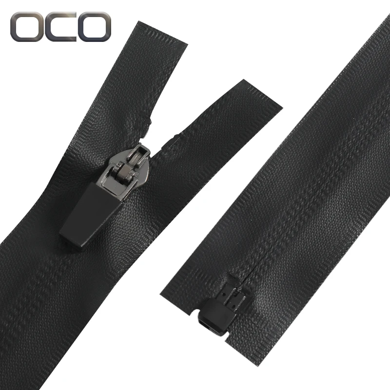 OCO Factory design film nylon zipper 5# waterproof zipper Tpu Pvc Pu encrypted teeth zipper jacket coat