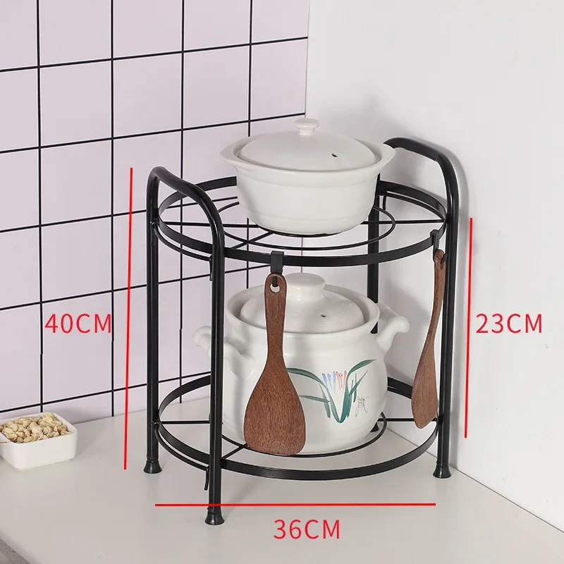 wholesale Metal 2 Tier Kitchen Pot Rack Organizer for kitchen Rack