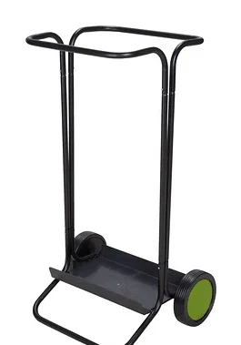 waste bag holder trolley cart with 2 wheels garbage rubbish bin foot operated trash waste bag holder