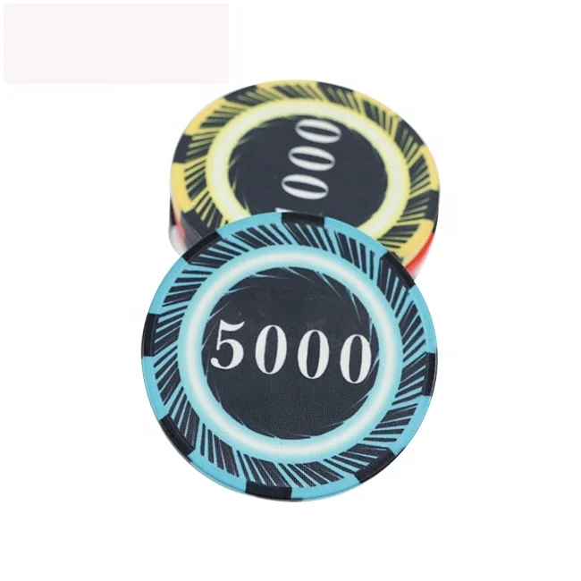 Custom Made 10g Ceramic Poker Chips with Various Color of Green Red White Black Yellow Poker Chips