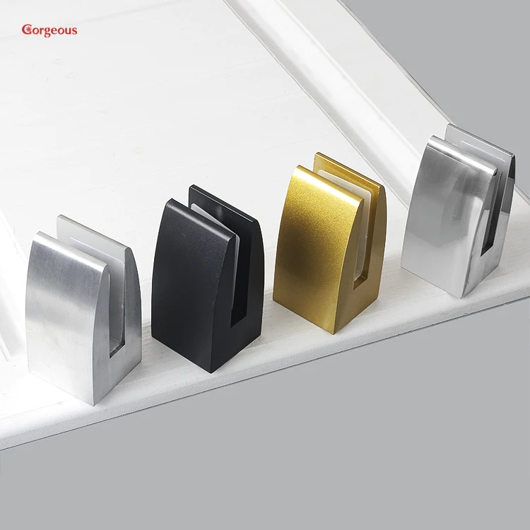 aluminum glass clamp fencing system bracket balcony balustrade handrails hardware glass holder for stair railing