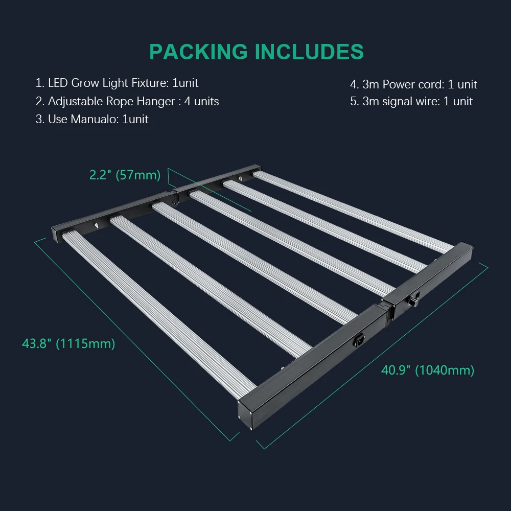 LM301B LED Grow Light Spectrum Colour High PPF EVO 2000 Customizable Wattage IP65 720W for Plant Growing 700W for Bloom