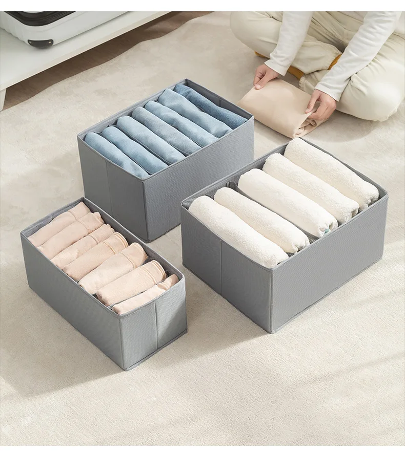 QN-011  Custom LOGO drawer wardrobe transparent clothes Sweater mid-thick jeans spring and autumn trousers storage cabinet box