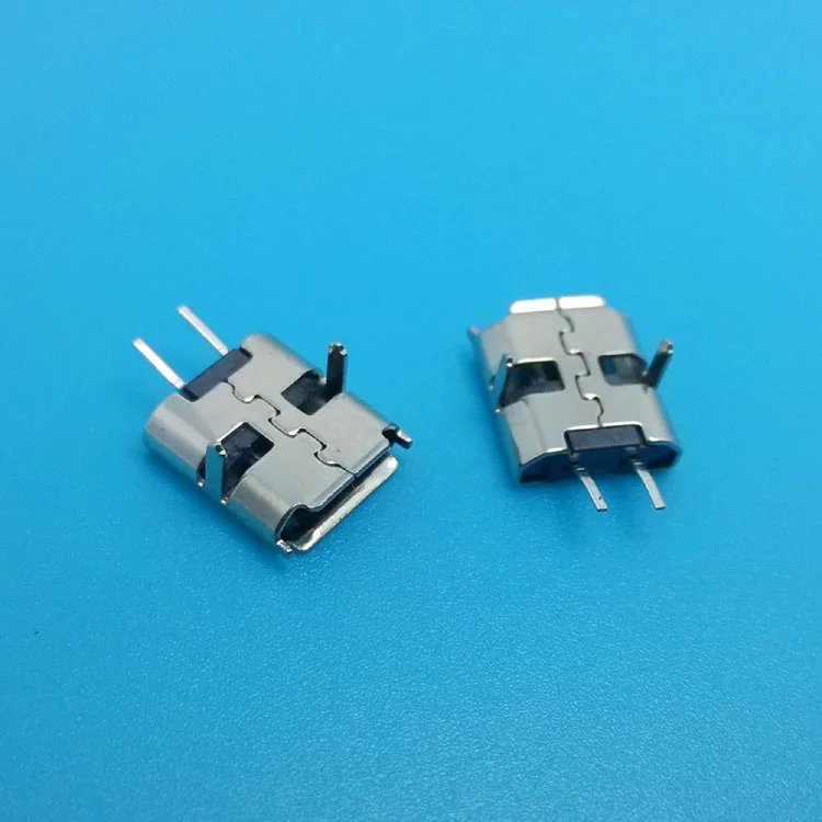 XYFW 2pin SD Micro Male Plug Pcbmount Panel Mount Vertical Right Angle PCB Board Type B 2P 2 Pin Micro Usb Female Smd Connector